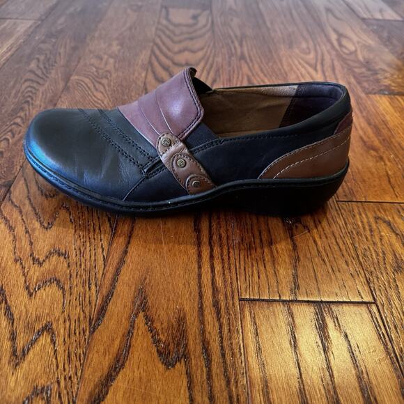 Aravon Danielle-AR Platform Womens 7 Leather Shoe Comfort Cushion Black CH6811 - Picture 6 of 14